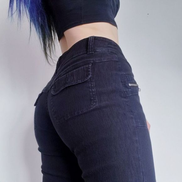 Illegal Black Corduroy Capris Jeans - Picture 1 of 16